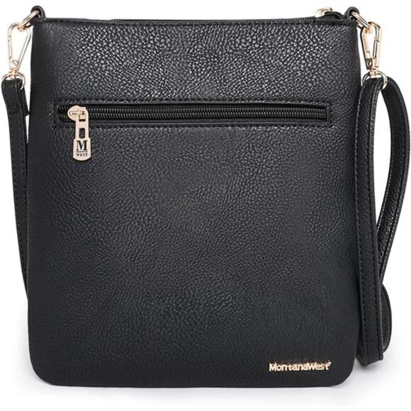 Women's Multi-Pocket Crossbody Bag Adjustable Strap Vegan Leather Travel Purse - Picture 2 of 3